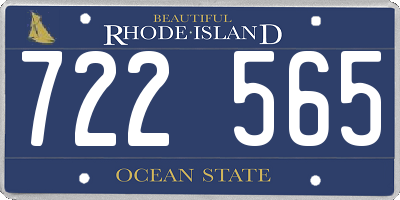 RI license plate 722565