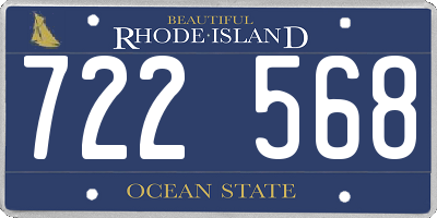 RI license plate 722568
