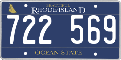 RI license plate 722569