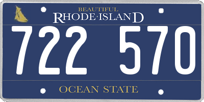 RI license plate 722570