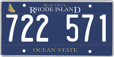 RI license plate 722571