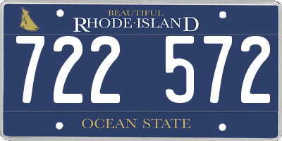 RI license plate 722572
