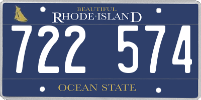 RI license plate 722574