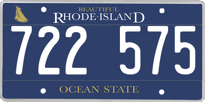 RI license plate 722575