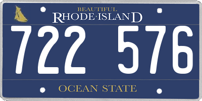 RI license plate 722576