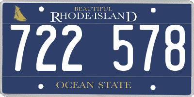 RI license plate 722578