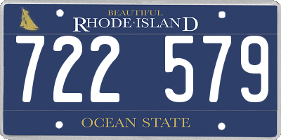 RI license plate 722579