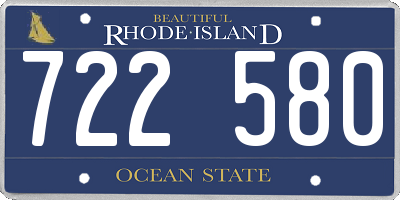 RI license plate 722580