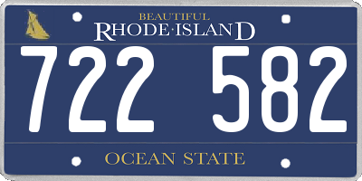 RI license plate 722582