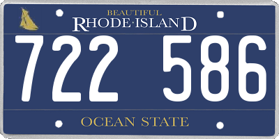 RI license plate 722586