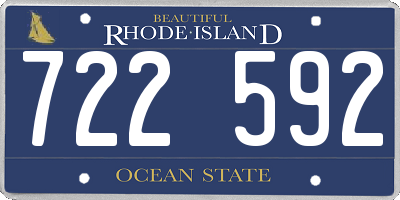 RI license plate 722592
