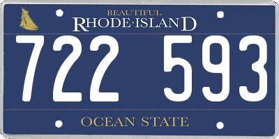 RI license plate 722593