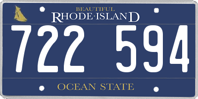 RI license plate 722594