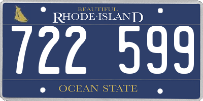 RI license plate 722599