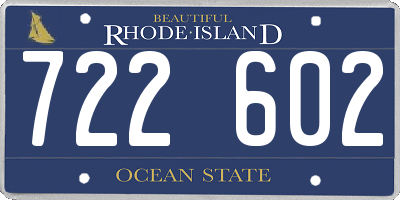RI license plate 722602