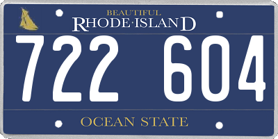 RI license plate 722604