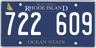 RI license plate 722609