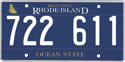 RI license plate 722611