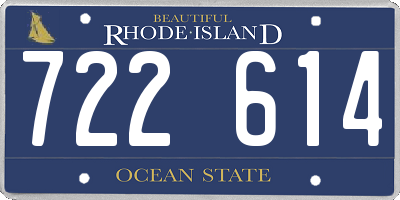 RI license plate 722614