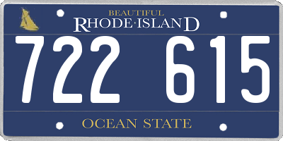 RI license plate 722615