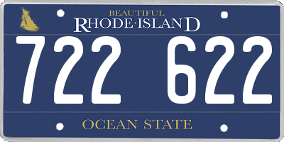 RI license plate 722622