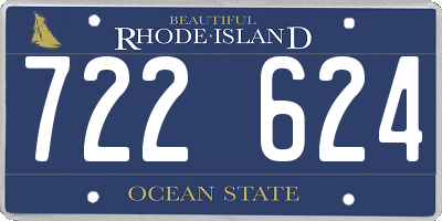RI license plate 722624