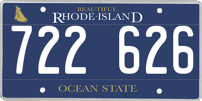 RI license plate 722626