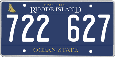RI license plate 722627