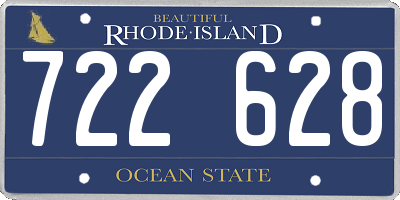 RI license plate 722628
