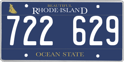 RI license plate 722629