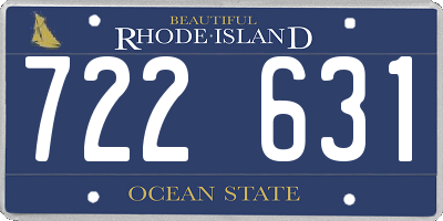 RI license plate 722631