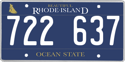 RI license plate 722637