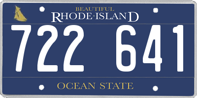 RI license plate 722641
