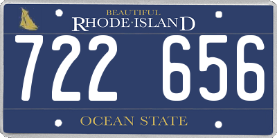 RI license plate 722656