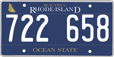 RI license plate 722658