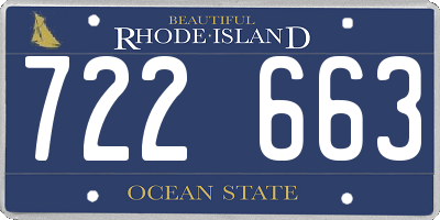 RI license plate 722663