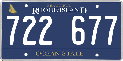 RI license plate 722677
