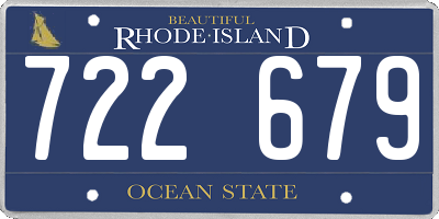 RI license plate 722679