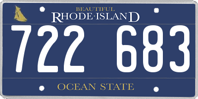 RI license plate 722683