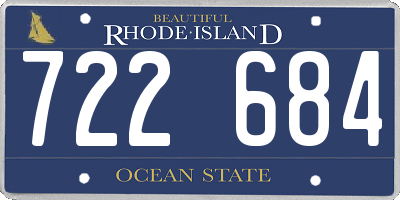RI license plate 722684