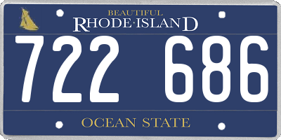 RI license plate 722686