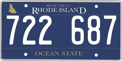 RI license plate 722687
