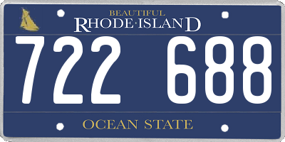 RI license plate 722688