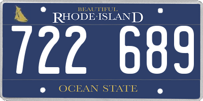 RI license plate 722689