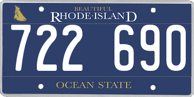 RI license plate 722690