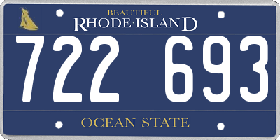 RI license plate 722693