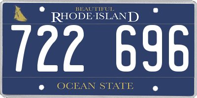 RI license plate 722696