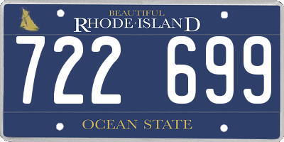 RI license plate 722699