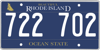 RI license plate 722702