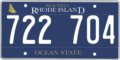 RI license plate 722704